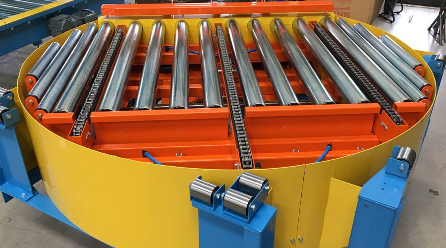 Pallet Turntable with Integral Chain Transfer